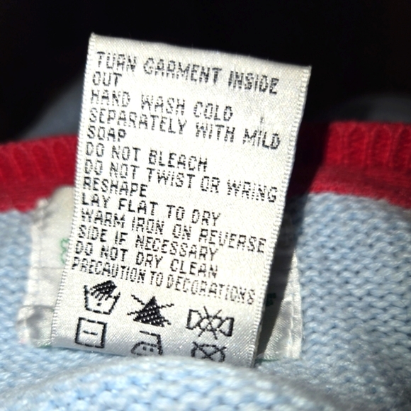 Quacker Factory VTG Blue & Red Front & Back Americana Christmas Cardigan Size 1X - Picture 12 of 12